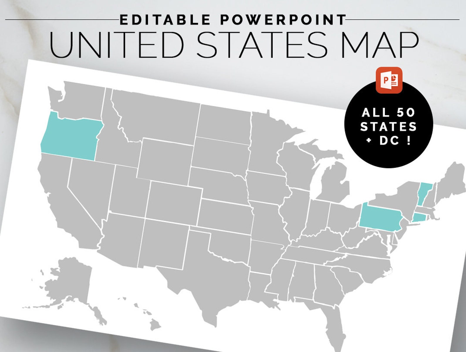 United States Map Powerpoint Template Editable Template Customizable Il 1588xN.5881490253 Tkij 