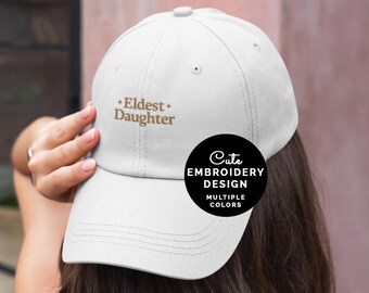 Eldest Daughter Embroidered Baseball Cap | Sister Gift Old Money Aesthetic Embroidery | Quiet Luxury Family Photo Outfit | Cute Hat