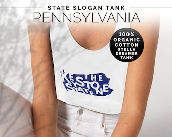 Keystone State Women's Tank Top - 100% Organic Cotton, Pennsylvania-Inspired Design