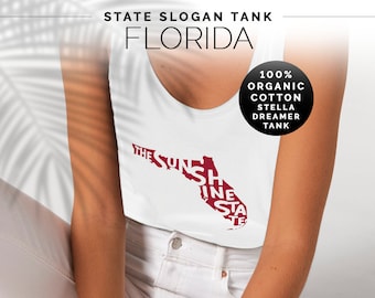 Sunshine State Women's Tank Top - 100% Organic Cotton, Florida-Inspired Design