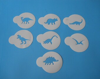 Triceratops Dinosaurio forma de Mylar Aerógrafo Pintura Pared Arte Stencil dos