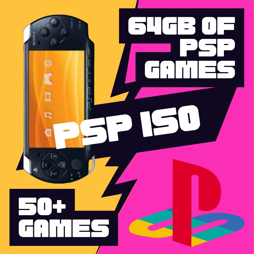 PSP Memory Card With Games console Not Included Etsy