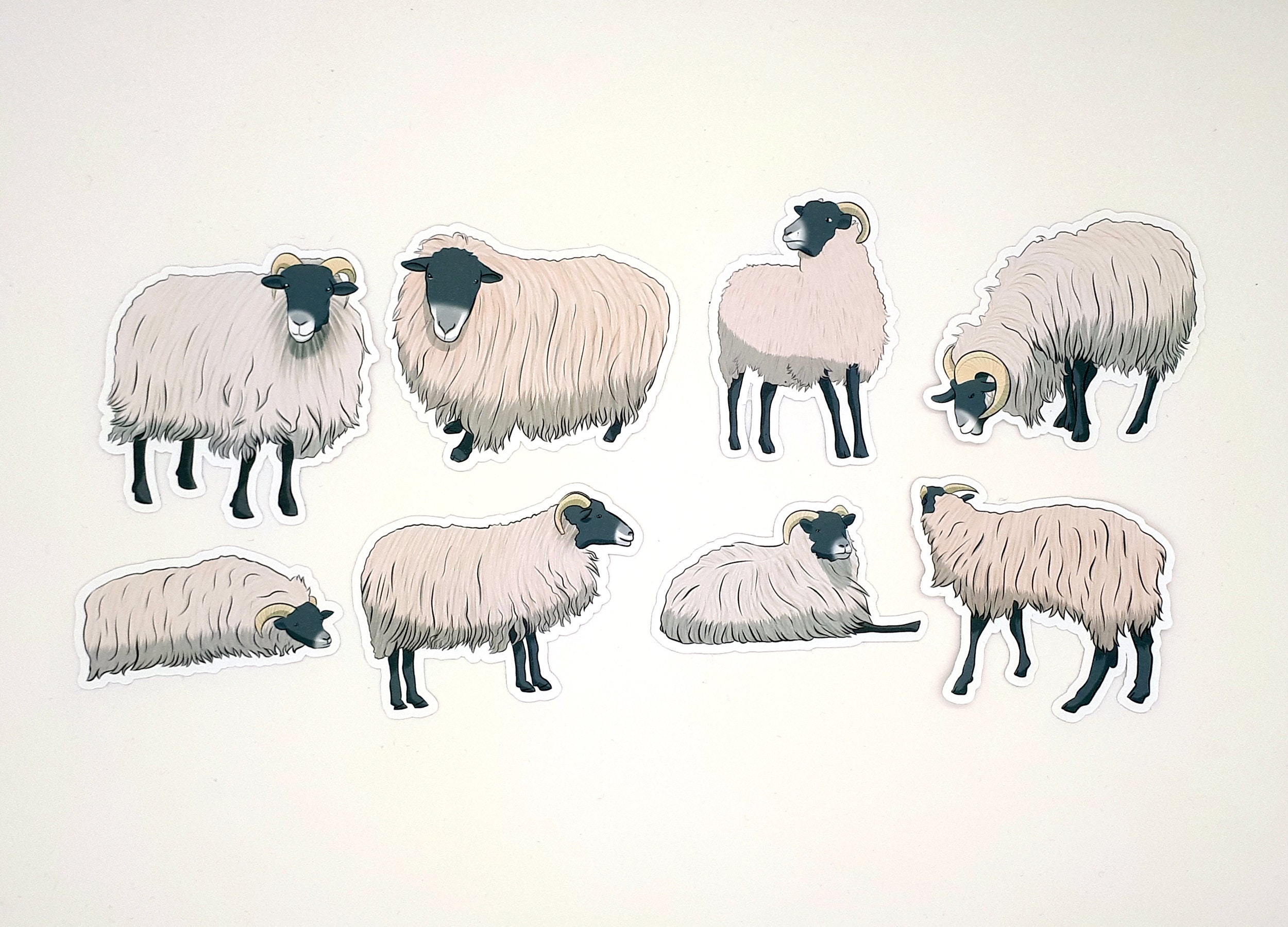Sheep Sticker Made of Vinyl in Small and Big Sizes for Your Etsy