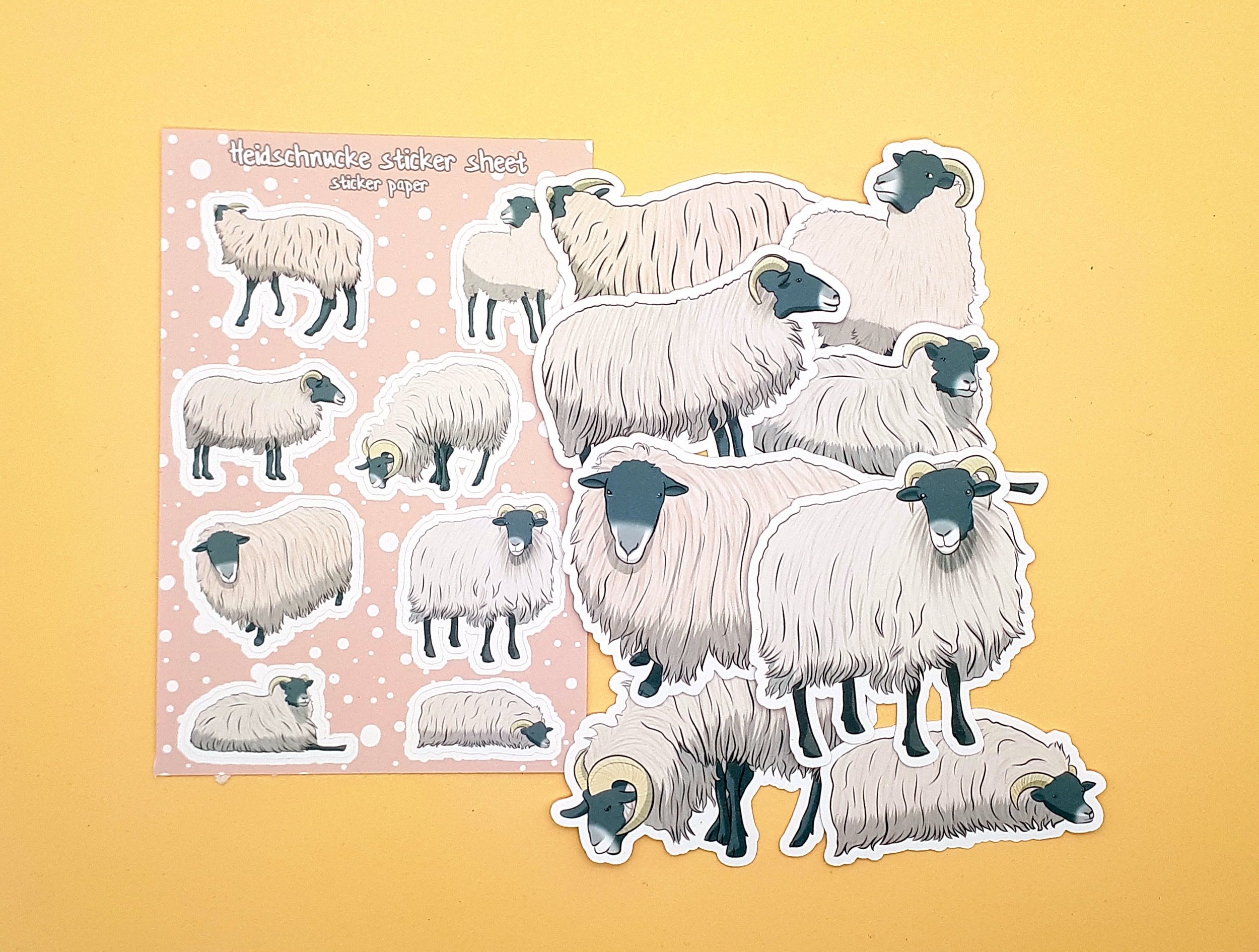 Sheep Sticker Made of Vinyl in Small and Big Sizes for Your Etsy