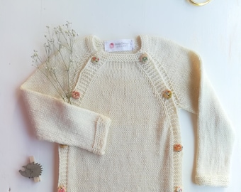 Detailed PDF knitting instructions Ilvy - Bodysuit for 0-3 months