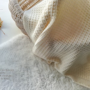 PDF knitting pattern baby blanket &quot;Biger&quot; for beginners