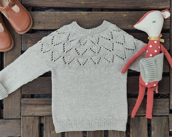 Knitting pattern Martha sweater size 62-152 BlidaDesign