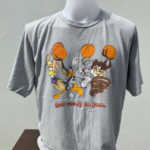 90s スペースジャム マイケルジョーダン バッグスバニー他 ヴィンテージ ヴィンテージ スペースジャム バッグス・バニー グレー Tシャツ