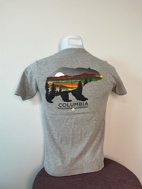 Siam2Shangrila Vintage Columbia Bear Colorful Mountains Forest Shirt
