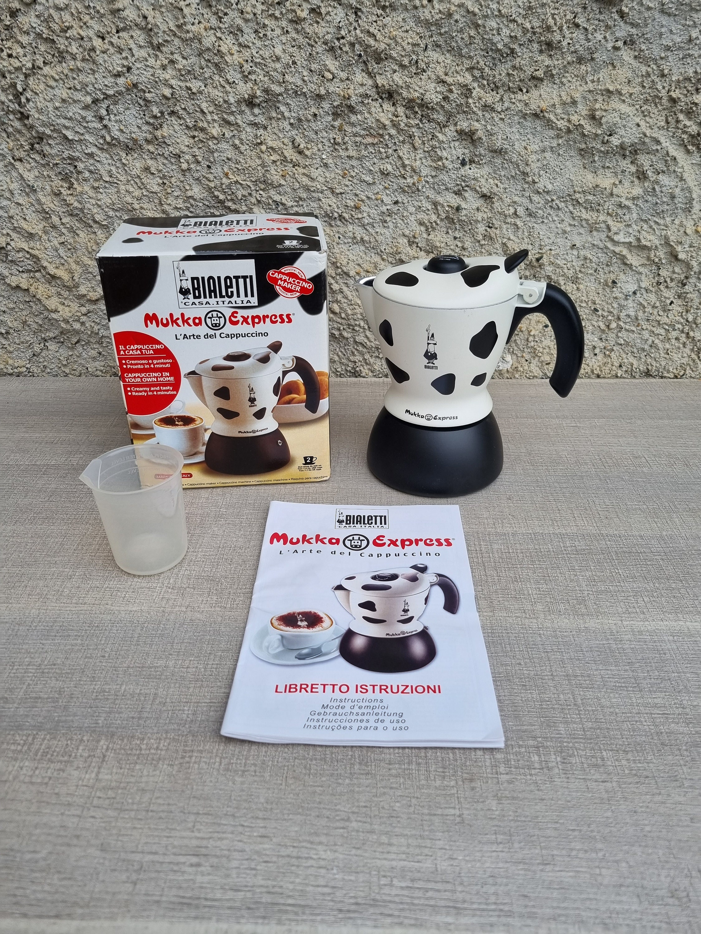 Cappuccino Maker Caffettiera Bialetti Mukka express 2 tazze Cappuccio  Coffeemaker Moka 2 cups -  Italia