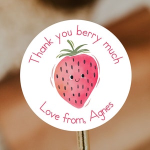 Personalised Thank You Berry Much Stickers