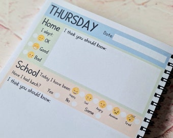 Home School Contact Diary - can be personalised with name