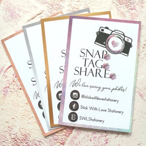 Snap Tag Share Cards