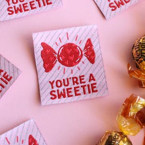 Eres un encanto - 5 etiquetas de costura adorables para proyectos hechos a mano, etiquetas para ropa hecha a mano, proyectos, tejido, ganchillo