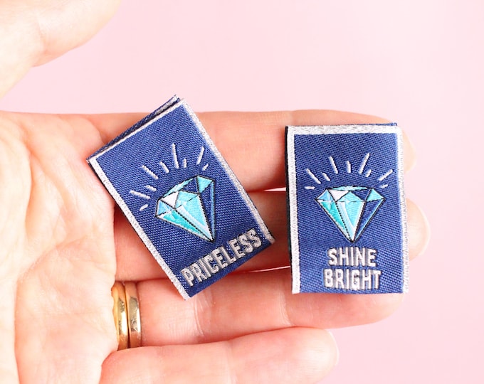 Woven Labels for Handmade Clothes | Pack of 6 DIAMOND Fabric Sewing ...