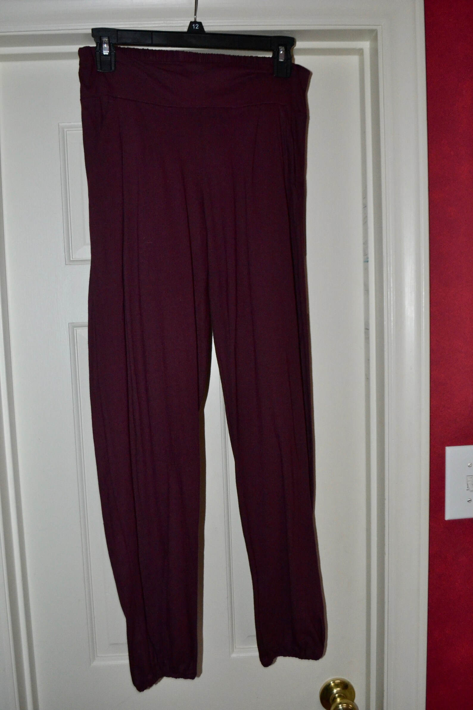 Maroon Womens Cotton Loose Pants - Etsy UK