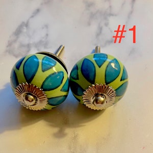 BOTÕES - Pintados à mão - Conjuntos/padrões de cores diferentes (ver fotos) imagem 2