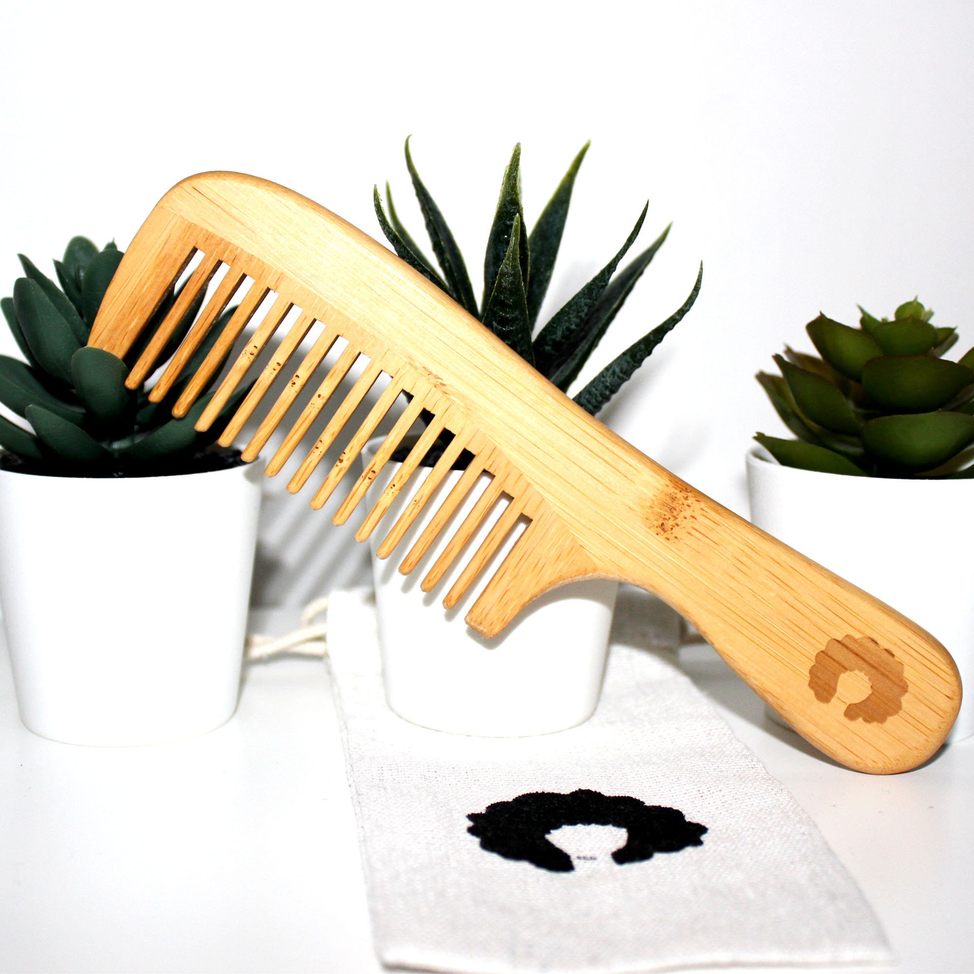 Bamboo Wide Tooth Comb Etsy