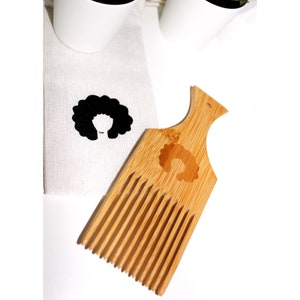 Bamboo Afro Comb