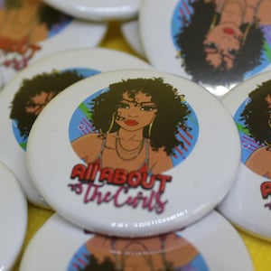 Curly Girl Character Badge