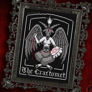 The Craftomet - Gothic Cross Stitch Pattern - Satanic Cross Stitch - Baphomet Cross Stitch - Goth Cross Stitch - Demons Devil - Digital PDF