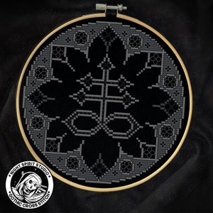Gothic Leviathan Cross Stitch Pattern: Sulfur Symbol (Digital PDF)