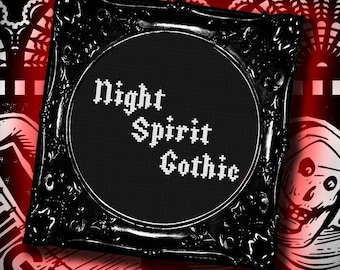 Gothic Font Cross Stitch Pattern | Old English Vampire Font (PDF)