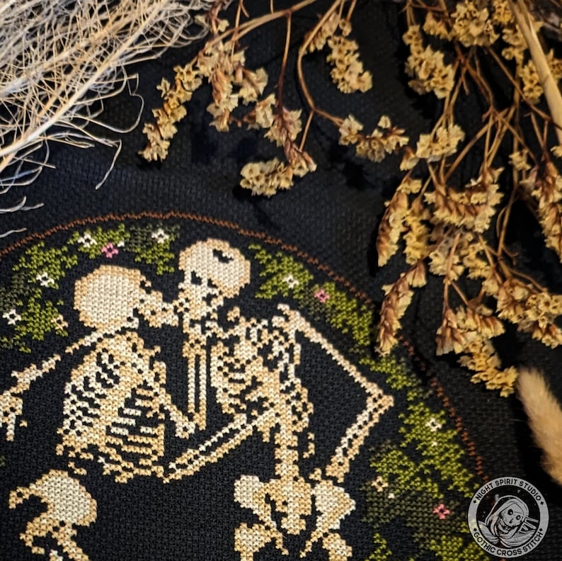 The Hasanlu Lovers Archaeology Cross Stitch Ancient Skeleton Lovers Gothic Cross Stitch Cross Stitch Anthropology Digital PDF image 3