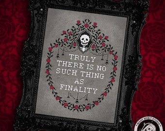 Dracula Cross Stitch Pattern | "No Such Thing As Finality" (PDF)