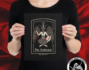 The Craftomet Art Print 8x10 inches - Gothic Art - Cross Stitch Art Print - Breast Cancer Art - Spooky Art Print -  Night Spirit Studio