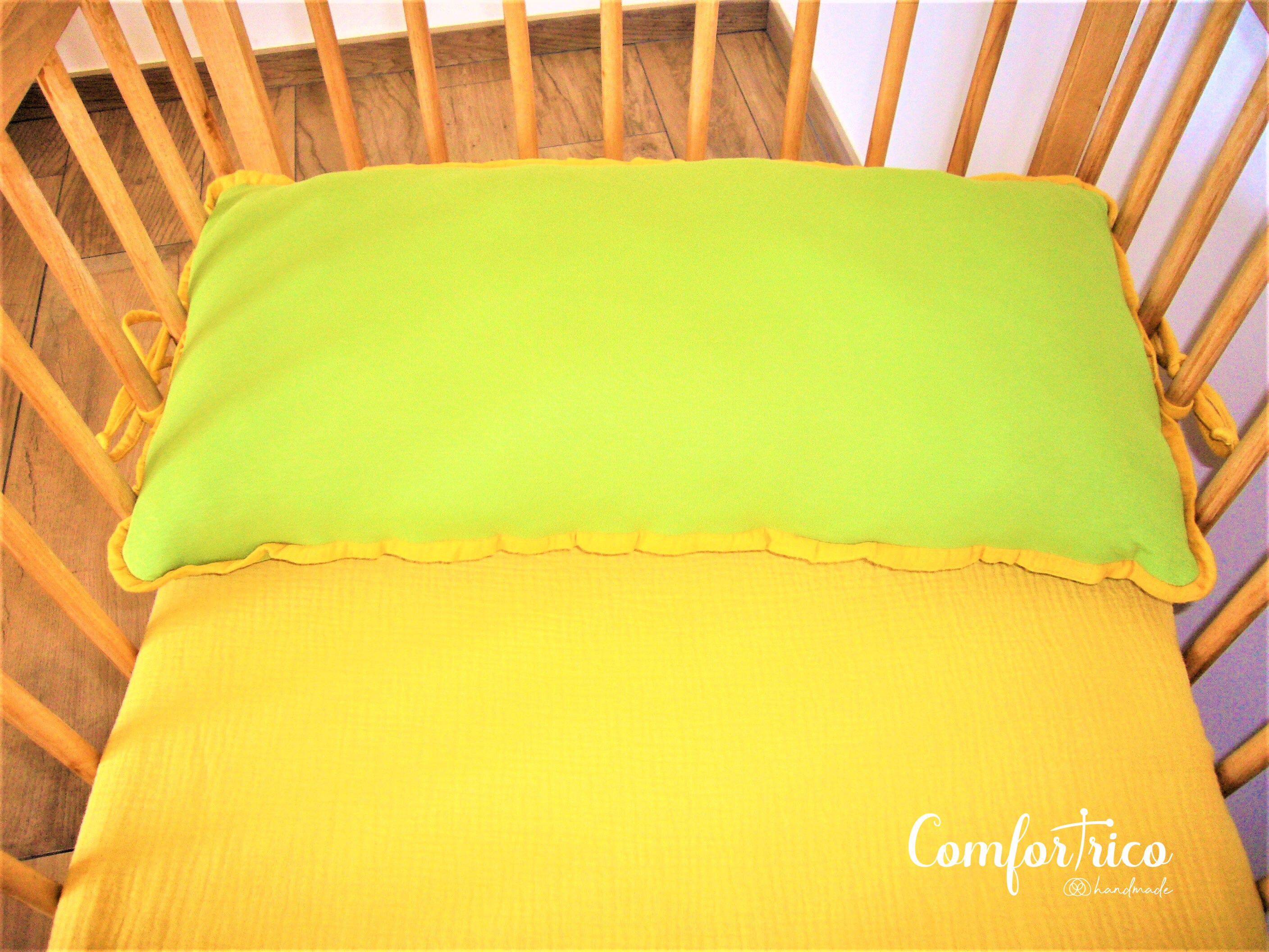 Oreiller Bébé Jersey 100% Coton avec Remplissage en Microfibres, Tous Les Matériaux Sont Certifiés O