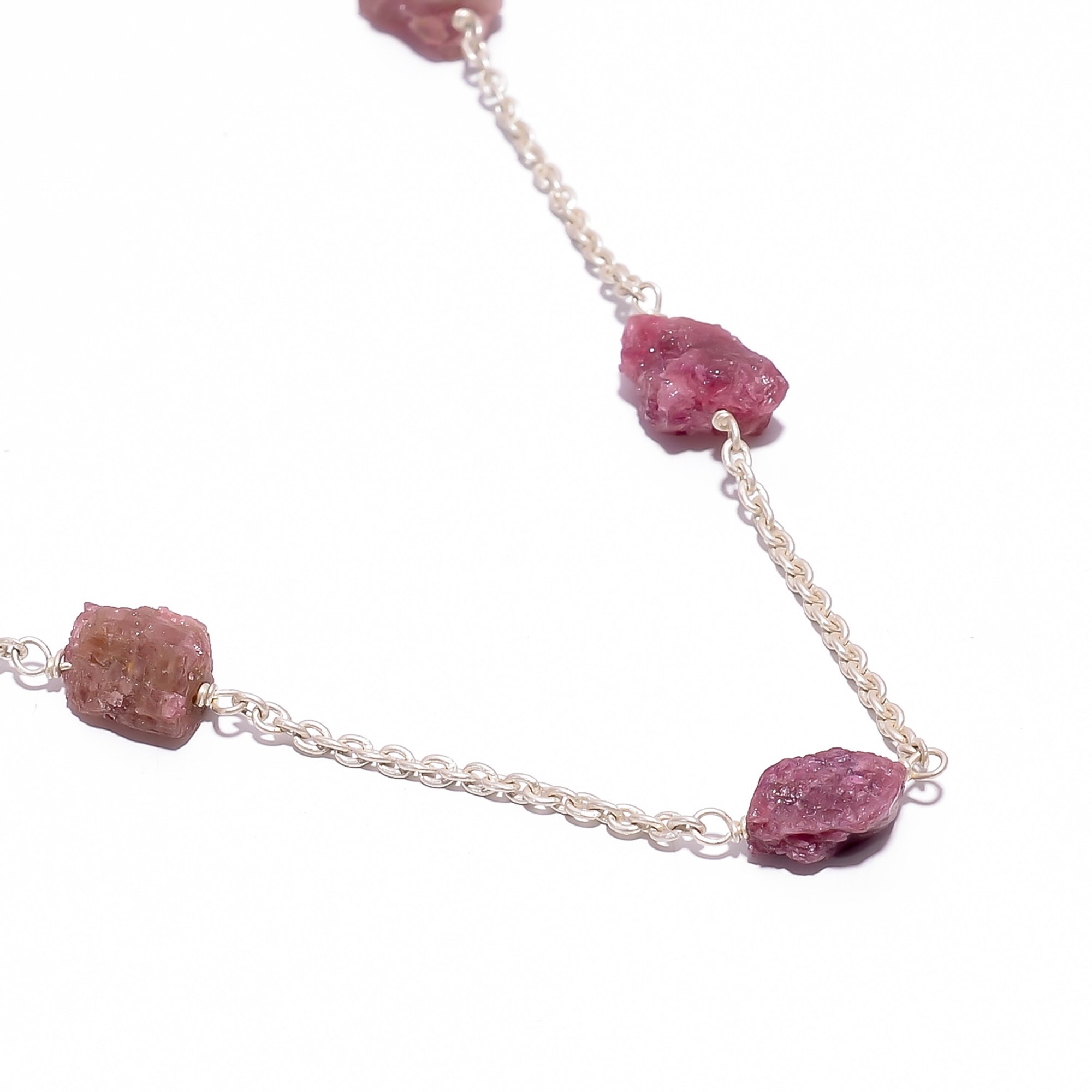 Raw tourmaline necklace Clearance