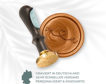 SEALED® Personalisierter Siegelstempel mit euren Initialen - Hochzeit & Save The Date - Individuelle Wachssiegel - Jetzt anpassen!