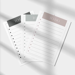 To Do Liste DIN A5 | Digitaler Download | Druckbar | Minimalistisch | PDF Format