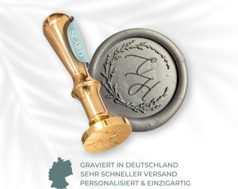 SEALED® Siegelstempel personalisieren | Hochzeit & Save the Date | Custom Monogramm Siegelstempel &quot;Kathy&quot;