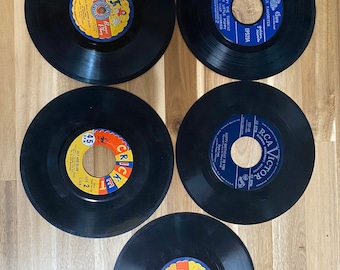 Vintage 7" Children's 45 RPM vinyl records Cricket Golden Blueberry