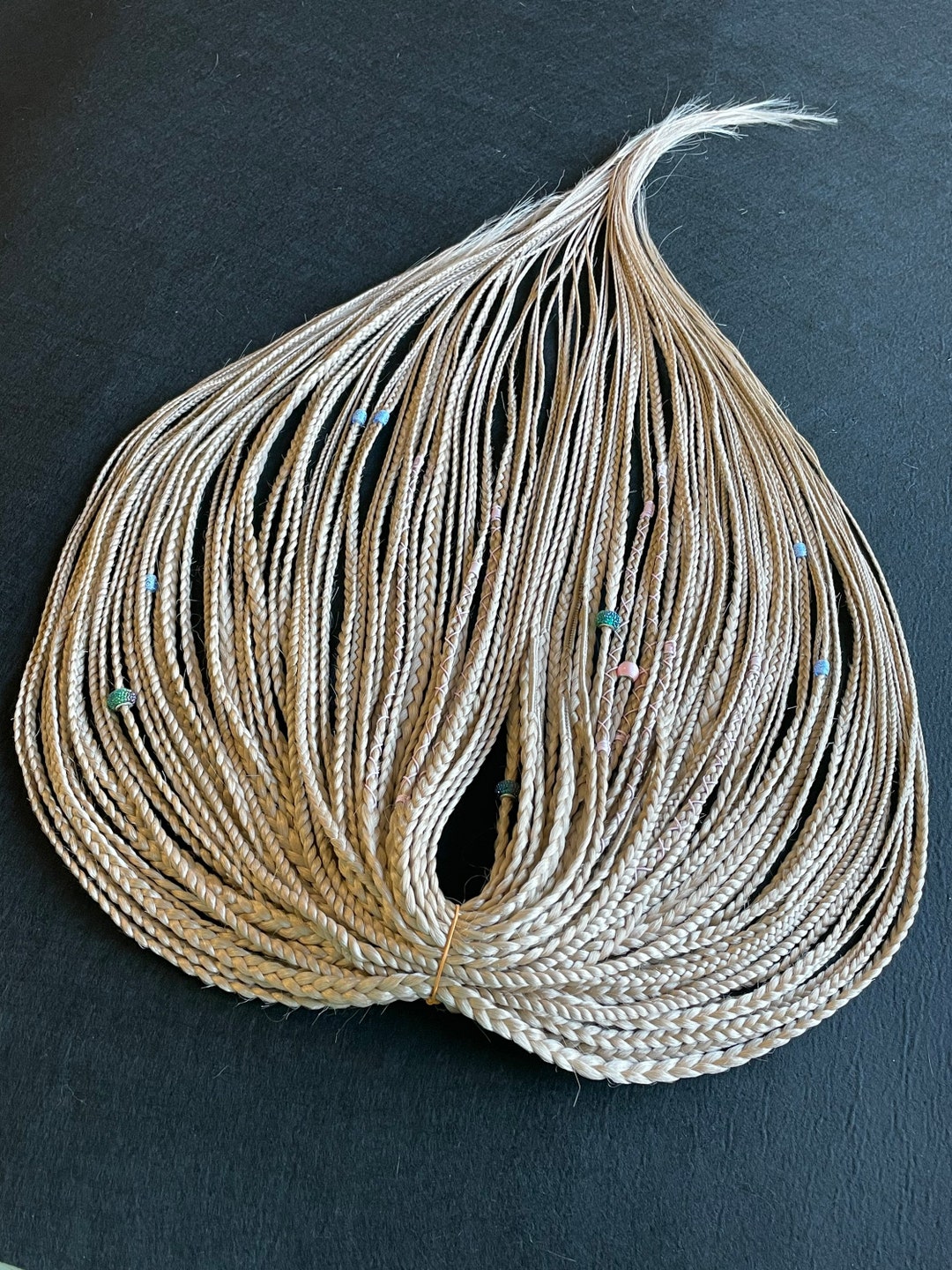 Blond Synthetic Braids Hair Extensions De Dreads Double Etsy