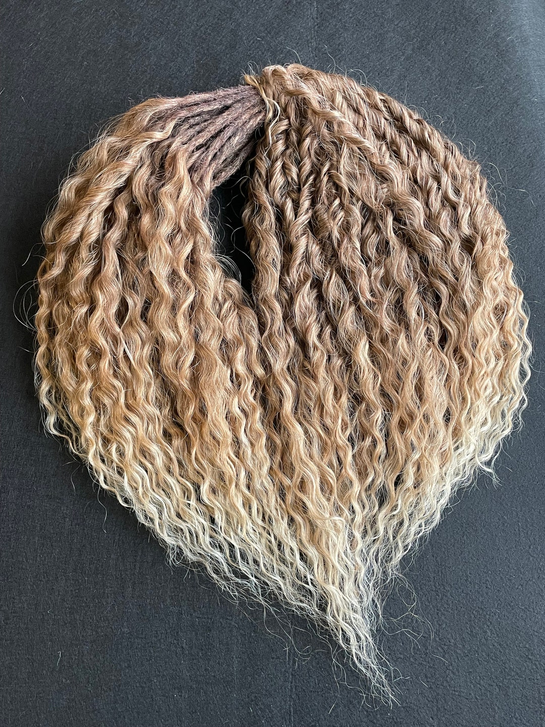 Synthetic Crochet Wavy Curly Dreads Hair Extensions De Etsy