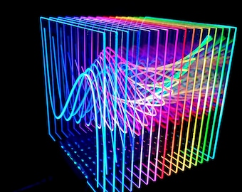 Acrylic Light Display - Spline Wave
