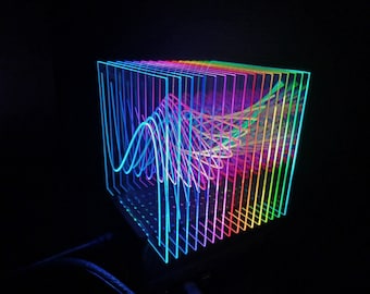 Acrylic Light Display - Spline Wave