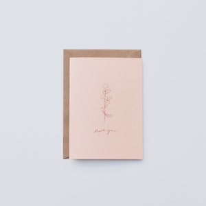 1 x A6 Thank You Greeting Card on Biodegradable paper