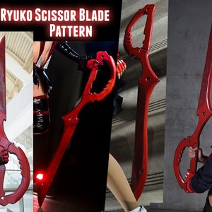 Kill La Kill Ryuko Matoi Prop Scissor Blade Pattern Template