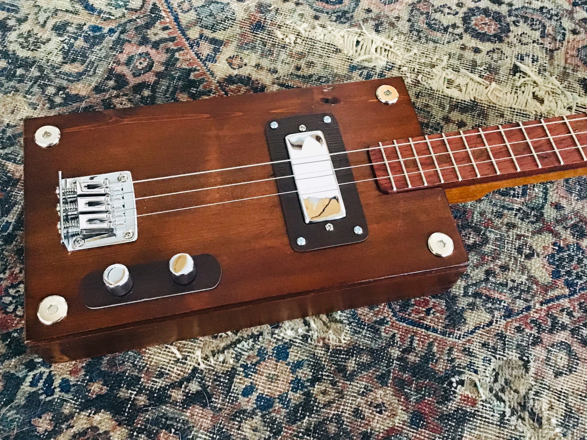 3 String Electric Cigar Box Guitar wood Etsy