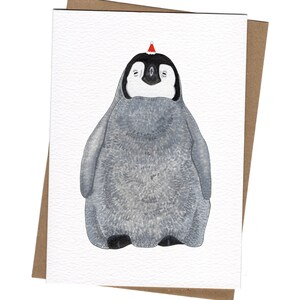 Kerstkaart Penguin Chick