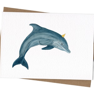 Party Bottlenose Dolphin Card