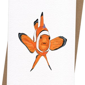 Cartão de peixe-palhaço de festa