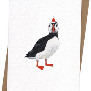 Carte de Noël macareux
