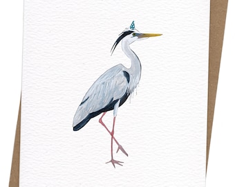Party Heron Card