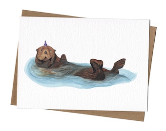Party Sea Otter Card