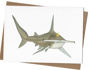 Party Hammerhead Shark Card
